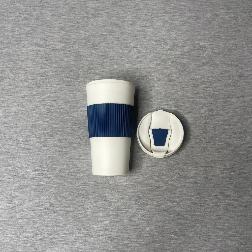 Hot & Cold Insulated 16 Oz. Navy Blue Sleeve Travel Tumbler Mugs 2 PCS. Set